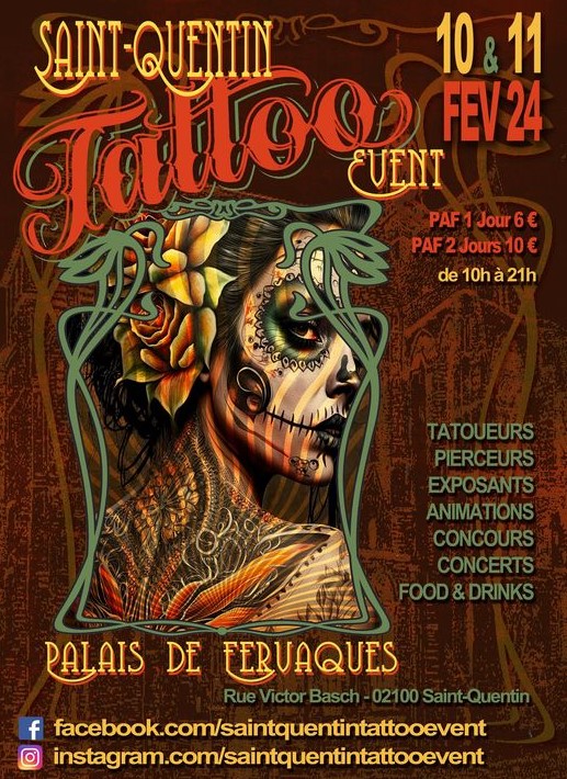 Convention de tatouage de Saint-Quentin début février.