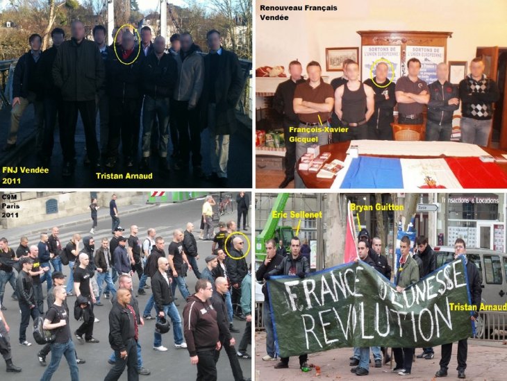 Tristan Arnaud au début des années 2010 avec le FNJ, le Renouveau français, au C9M